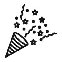 Festive Confetti Icon for Celebration Invitations vector