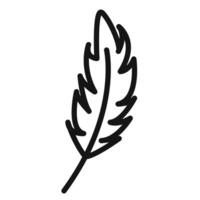 Elegant Feather Icon for Stationery and Calligraphy Resources vector
