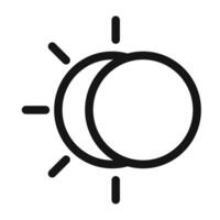 Solar Eclipse Icon Ideal for Astronomical Apps vector