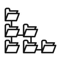Directory Folder Tree Icon Perfect for Data Management vector