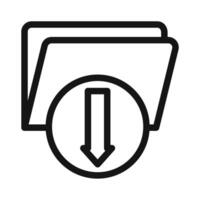 Digital Download Folder Icon Perfect for File Management vector
