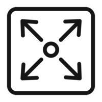 Expandable Arrows Navigation Icon for Enhanced User Interface and Experience vector