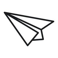 Paper Plane Icon Perfect for Messaging and Communication Apps vector