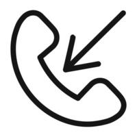 Phone Incoming Call Icon Ideal for Customer Support and Communication vector