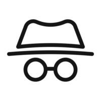 Anonymous Incognito Icon for Private Browsing and Secure Online Activity vector