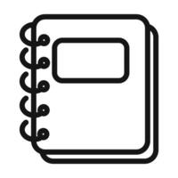 Writing Notebook Icon Ideal for Journals and Note-Taking vector