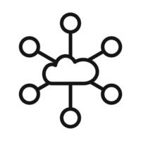 Network Cloud Icon for Online Backup Solutions and Cloud Computing Services vector