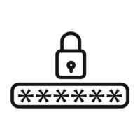 Password Security Icon for Digital Privacy and Data Protection vector