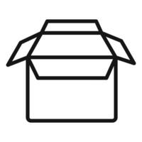 Open Packaging Box Icon for Delivery Unboxing vector