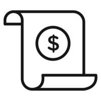 Billing Statement Invoice Icon Perfect for Financial Documentation vector
