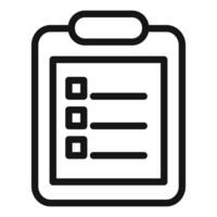 Organized List Icon Ideal for Note-Taking and Information Structuring vector