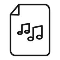 Music File Icon for Audio Libraries and Podcast Directories vector