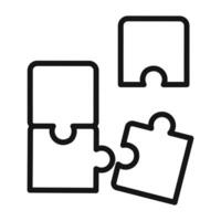 Educational Puzzle Piece Icon for Learning and Problem-Solving vector