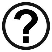 Customer Support Question Icon for FAQs and Help Desk Services vector