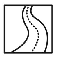 Road Icon Ideal for Maps and Navigation vector