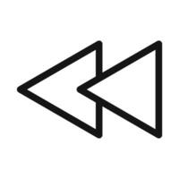 Media Rewind Button Icon for Playback and Control vector