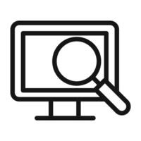 Magnifying Glass Search Icon Ideal for Online Browsing and Research vector