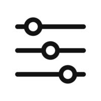 Control Sliders Icon Ideal for Customization and Adjustments vector