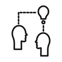 Thought Sharing Icon for Social Networking and Idea Exchange Platforms vector