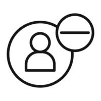 User Deactivation Remove Icon for Account Management and Cleanup vector