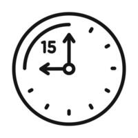 3-15 Time Display Icon for Exact Timekeeping vector