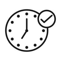 Clock Time Check Icon for Daily Schedules vector