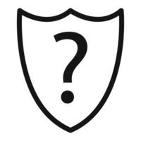 Shield Interrogation Icon Pack Security Shield Illustrations for Protection vector