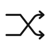 Random Shuffle Arrows Icon Ideal for Music and Playlists vector