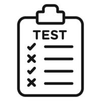 Academic Test Icon Ideal for Study Resources vector