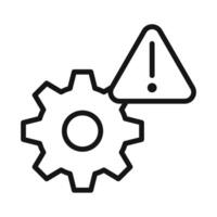 Important Technical Warning Icon for System Alerts and IT Notices vector