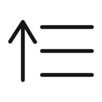 Budgeting Sort Amount Up Icon for Financial Reports and Analysis vector