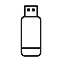 USB Pendrive Icon Pack Data Storage Device Illustrations for Technology Projects vector