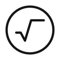 Square Root Icon Series Math Symbol Illustrations for Education and Science vector