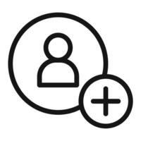 User Add Icon Perfect for Account Registration and User Management vector