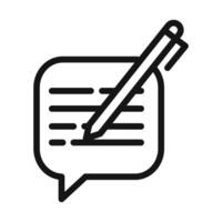 Feedback Comment Icon for User Interactions vector