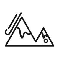 avalanche icon mark in filled style vector
