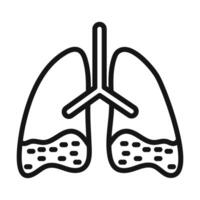 Asthma icon mark in filled style vector