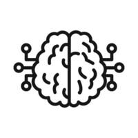 Artificial intelligence icon mark in filled style vector