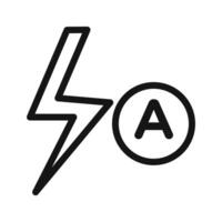 auto flash icon mark in filled style vector