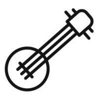 banjo icon mark in filled style vector