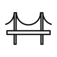 bridge icon mark in filled style vector