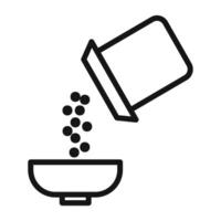 breakfast Flakes bowl icon mark in filled style vector