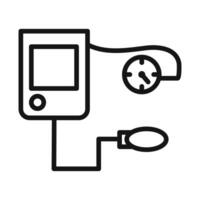 Bp checking machine icon mark in filled style vector