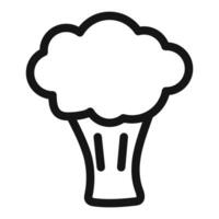 broccoli icon mark in filled style vector