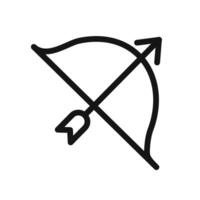 archery icon mark in filled style vector
