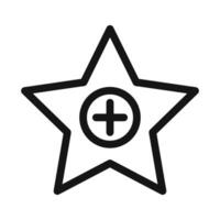 Add to favorite icon mark in filled style vector