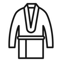Bathrobe icon mark in filled style vector