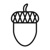 acorn icon mark in filled style vector