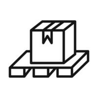 box on a pallet icon mark in filled style vector