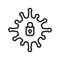 Coronavirus Lockdown Icon mark in filled style vector
